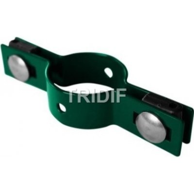 Průběžná příchytka plotového panelu na kruhový sloupek 48 mm / zelená – Sleviste.cz