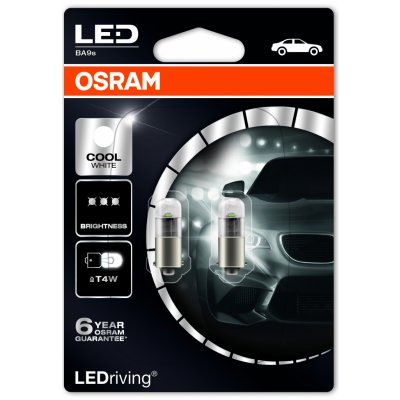 Osram LEDriving Premium 3850CW 6000K T4W BA9s 12V 0,8W – Zboží Mobilmania