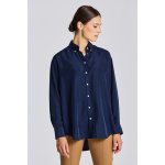 Gant Relaxed Silk shirt modrá – Zboží Mobilmania