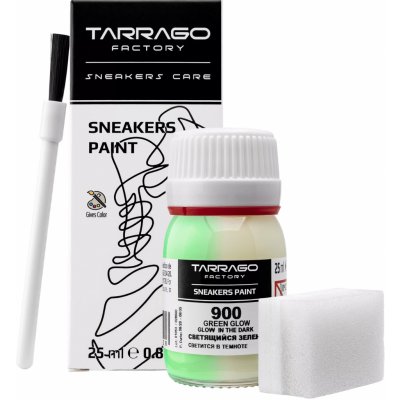 Tarrago Excelentní barva na tenisky Sneakers Paint barva svíticí ve tmě 900 Glow in the dark svíticí ve tmě 25 ml – Zbozi.Blesk.cz