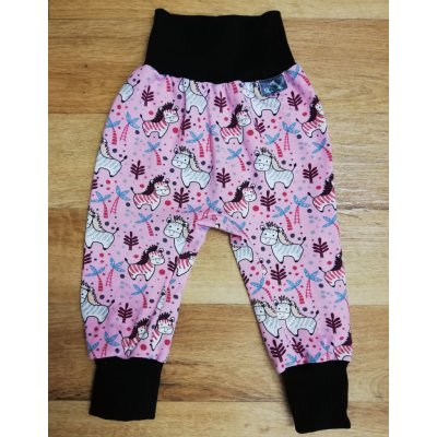 Yháček Turkáče úplet rostoucí tepláčky Zebra na růžové – Zboží Mobilmania