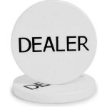 Dealer Žeton Button bílý – Zboží Dáma