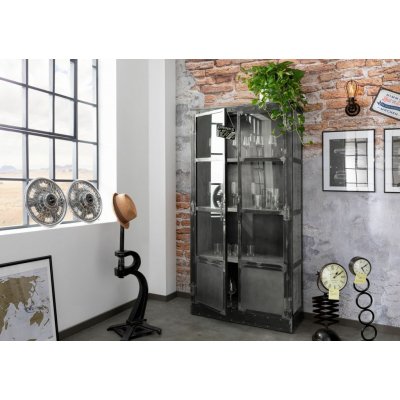 Bighome Steel 92x40x185 cm mango šedá lakovaná – Hledejceny.cz