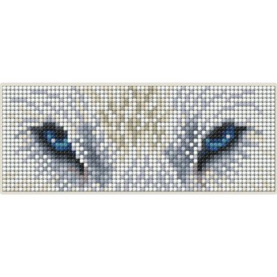 COLLECTION D'ART Diamantové malování OČI VLKA 17 x 6,8 cm magnet – Zboží Mobilmania
