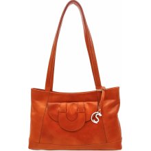 Dámská kožená kabelka na rameno 4827-40 Sněžka oranžová