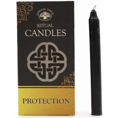 Green Tree Ritual Candles Protection 10 ks x 12 x 1 cm