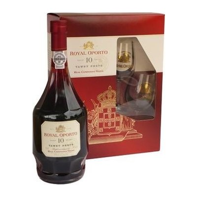 Royal Oporto Old Tawny 10 years 0,75 l dárkový box se skleničkami
