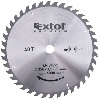 EXTOL PREMIUM Kotouč pilový s sk plátky, o 350x3,3x30mm, 40t 8803251 – Hledejceny.cz