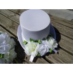 Cylindr bílý - smetanové a bílá růže – Hledejceny.cz