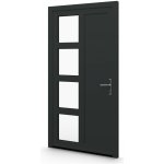 Aluplast jednokřídlové hlavní vchodové dveře antracit/bílé 19 Levé 90 x 200 cm – Hledejceny.cz
