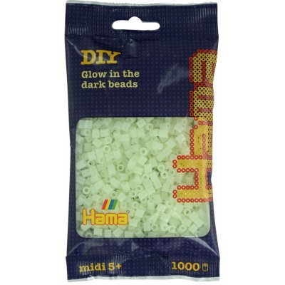 Hama Midi - korálky zelené svítící 1000 ks – Zboží Dáma