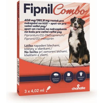 Fipnil Combo Spot-on dog XL 402 / 361,8 mg 3 x 4,02 ml – HobbyKompas.cz