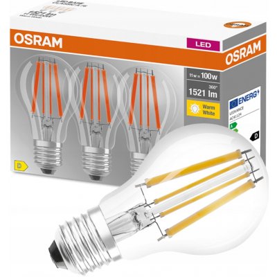 Osram Sada 3x LED žárovka E27 11W 2700K 1521lm – Hledejceny.cz