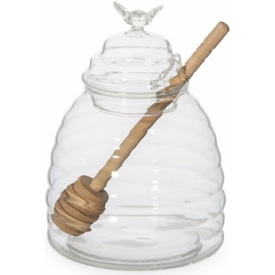 MELLA | sklenice na med s dřevěnou lžící | 0,46 l | ALL 984352 Homla – Zboží Mobilmania