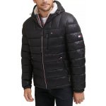 Tommy Hilfiger prošívaná zimní pánská bunda Sherpa černá – Sleviste.cz
