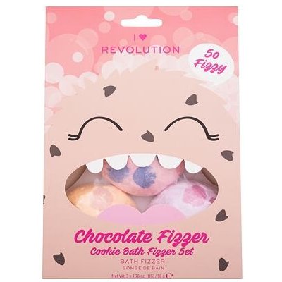 I Heart Revolution sada koupelových bomb Chocolate Cookie Fizzer (Bath Fizzer) 3 x 50 g dárková sada – Zboží Mobilmania