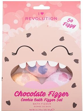 I Heart Revolution sada koupelových bomb Chocolate Cookie Fizzer (Bath Fizzer) 3 x 50 g dárková sada