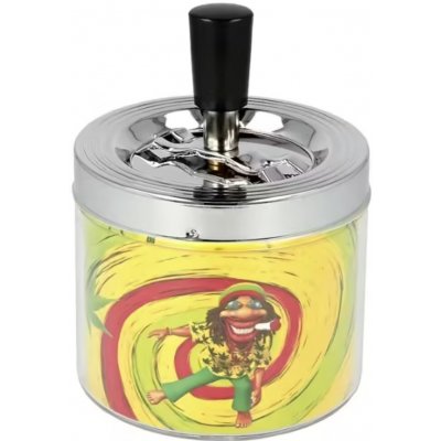 KRCZ Cigaretový popelník kovový otočný Rasta 9cm – Zboží Mobilmania