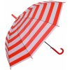 Deštník Deštník holový pruhovaný červený