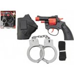 Teddies pistole na kapsle 8 ran plast 13cm s pouzdrem s pouty na kartě – Zboží Dáma