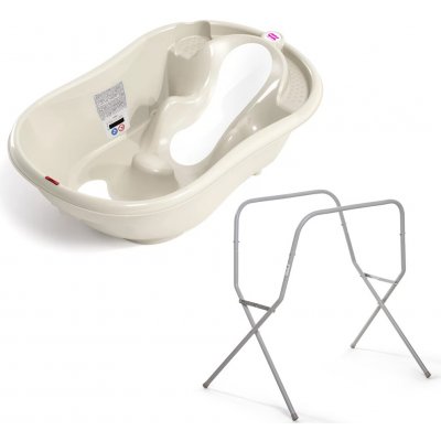 OK BABY SET Vanička rostoucí protiskluzová Onda Evolution White Kovový stojan na vanu – Zboží Mobilmania