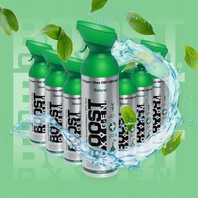 Boost Oxygen kyslík v plechovce Přírodní 2x9L + Mentol Eukalyptus 1x9L – Hledejceny.cz