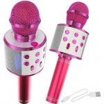 WSTER WS 858 Karaoke bluetooth mikrofon tmavě růžový – Sleviste.cz