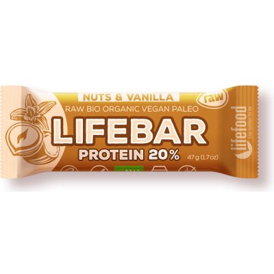 Lifefood Bio Raw Lifebar proteinová 47 g