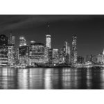 WEBLUX 94054059 Fototapeta vliesová Black and white New York City at night panoramic picture Černobílé New York City v noci panoramatický obrázek USA. rozměry 200 x 144 cm – Sleviste.cz