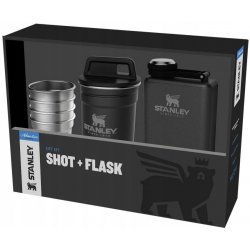 Stanley Dárkový set Adventure Series - Placatka 230 ml + 4 panáky black