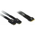 Inter-Tech (SFF-8654 8i) Slim SAS na 2x (SFF-8087) Mini-SAS, 0,75m 88885641 – Zboží Živě