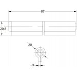 Rozebiratelný navařovací pant 7 variant Varianta: 5. varianta 20x80x30x3mm – Hledejceny.cz