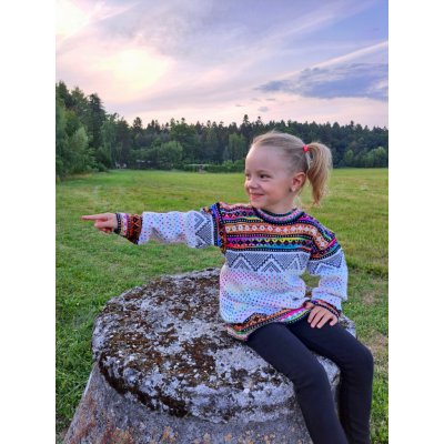 Dětský svetr Ananea z vlny alpaky bílá – Zboží Dáma