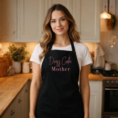 Zástěra s potiskem DRESS CODE MOTHER – Hledejceny.cz