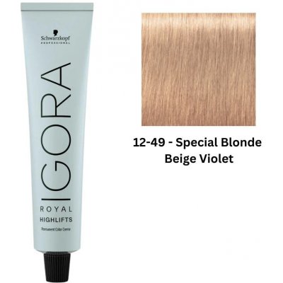 Schwarzkopf Igora Royal Highlifts 12-49 speciální blond béžová 60 ml – Zboží Dáma