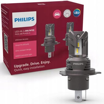 Philips Ultinon Access H4, H19 P43t-38, PU43t-3 12V 20W 2 ks 11342U2500C2 – Sleviste.cz