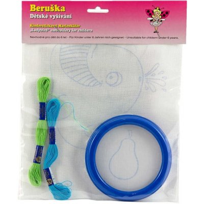 Vyšívání vyšívací rámeček 3 předlohy 2 příze v sáčku 24x26x1cm – Zboží Dáma