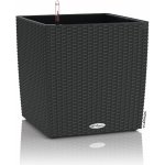Lechuza Cube Cottage Květináč Antracit 40 cm – Zboží Dáma