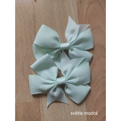 Zdobené skřipce do vlasů - mašle Barva: světle modrá – Zboží Dáma