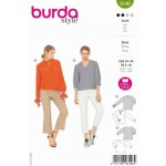 Střih Burda 6146 - Halenka s vázačkou a ryskou, halenka s 3/4 rukávem (v angličtině) – Zboží Dáma