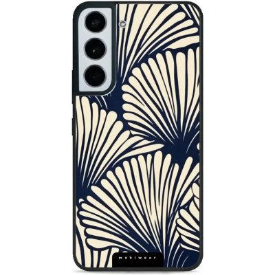 Mobiwear Glossy Samsung Galaxy S22 GA41G Béžové květy na modré – Zboží Mobilmania