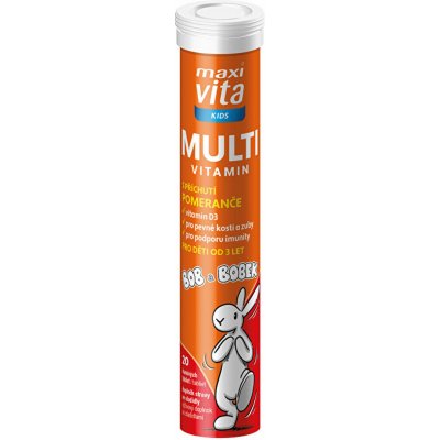 Maxivita Maxi Vita Kids Multivitamin pomeranč 20 šumivých tablet