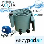 Evolution Aqua EA Eazy POD KHAKI Micro Air, vylepšená verze pro jezírka do 50m3 v khaki barvě s kompresorem Airtech 70+rozvody – Sleviste.cz