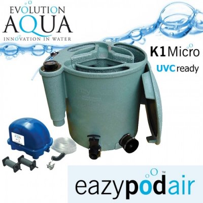 Evolution Aqua EA Eazy POD KHAKI Micro Air, vylepšená verze pro jezírka do 50m3 v khaki barvě s kompresorem Airtech 70+rozvody – Sleviste.cz