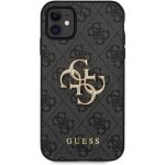 Pouzdro Guess PU 4G Metal Logo iPhone 11 šedé – Sleviste.cz