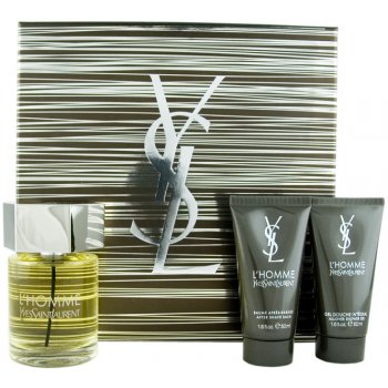 Yves Saint Laurent L'Homme EDT 100 ml + balzám po holení 50 ml + sprchový gel 50 ml dárková sada