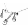 Steel Jewelry set náhrdelník a náušnice kytara z chirurgické oceli SET111110