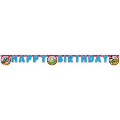 Party nápis "Mickey Rock The House" Happy Birthday 200 cm – Zboží Mobilmania