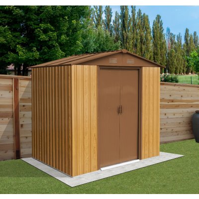 BestBerg ZDB-2D / 2,5 m² / 194 x 131 x 184 cm / barva červené dřevo / hnědá – Zboží Dáma