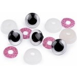 Glitrové bezpečnostní oči Ø20mm (Pár) Barva: Světle růžová – Zboží Dáma